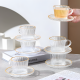 Glass Cups & Plate Set 6 Pcs